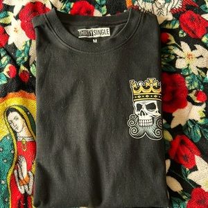 Black playing cards shirt
